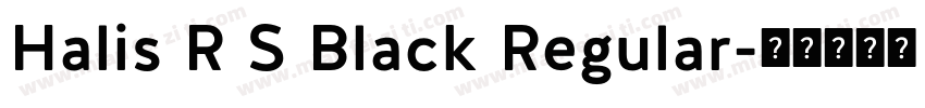 Halis R S Black Regular字体转换
